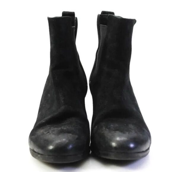 RAG‎ & BONE Devon Waxed Chelsea Ankle Pull On Boots Suede Size 8.5 - Picture 2 of 7